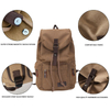 Outdoor mochila rucksack drawstring unisex canvas backpack bag 