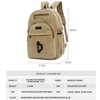 blank canvas backpack bag men retro school bagpack 