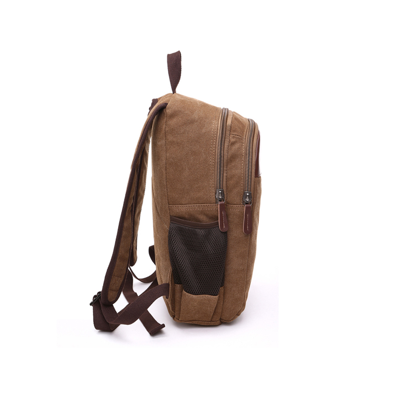 good quality Coffee Canvas Backpack for college