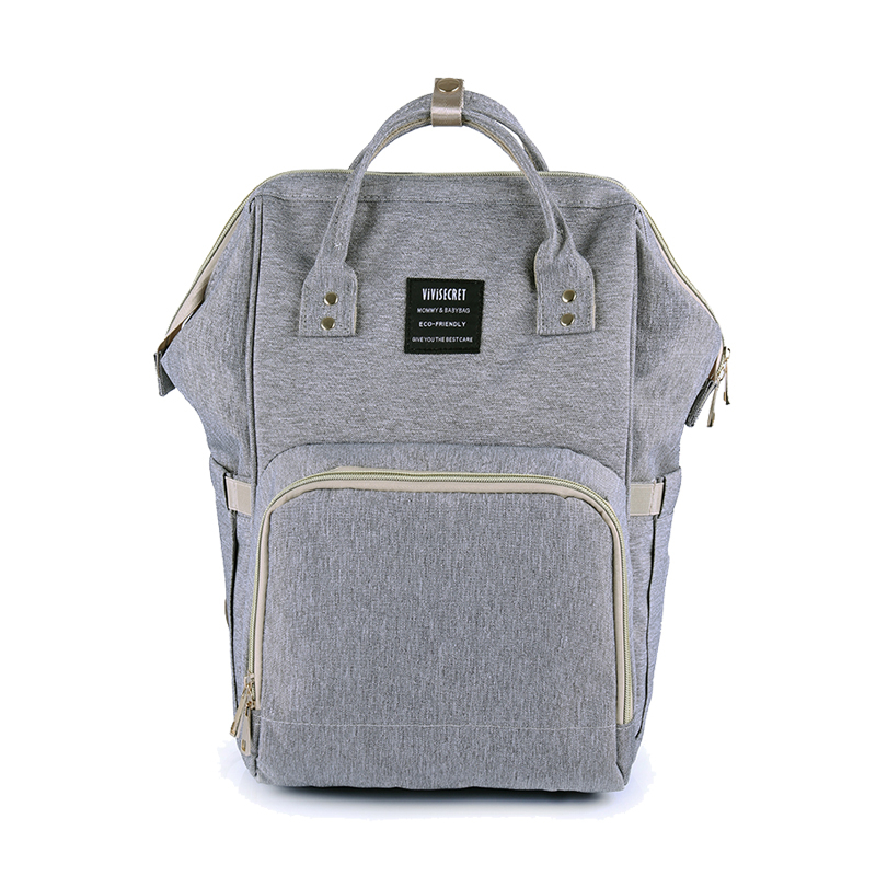 Baby changing backpack grey diaper bag for dad