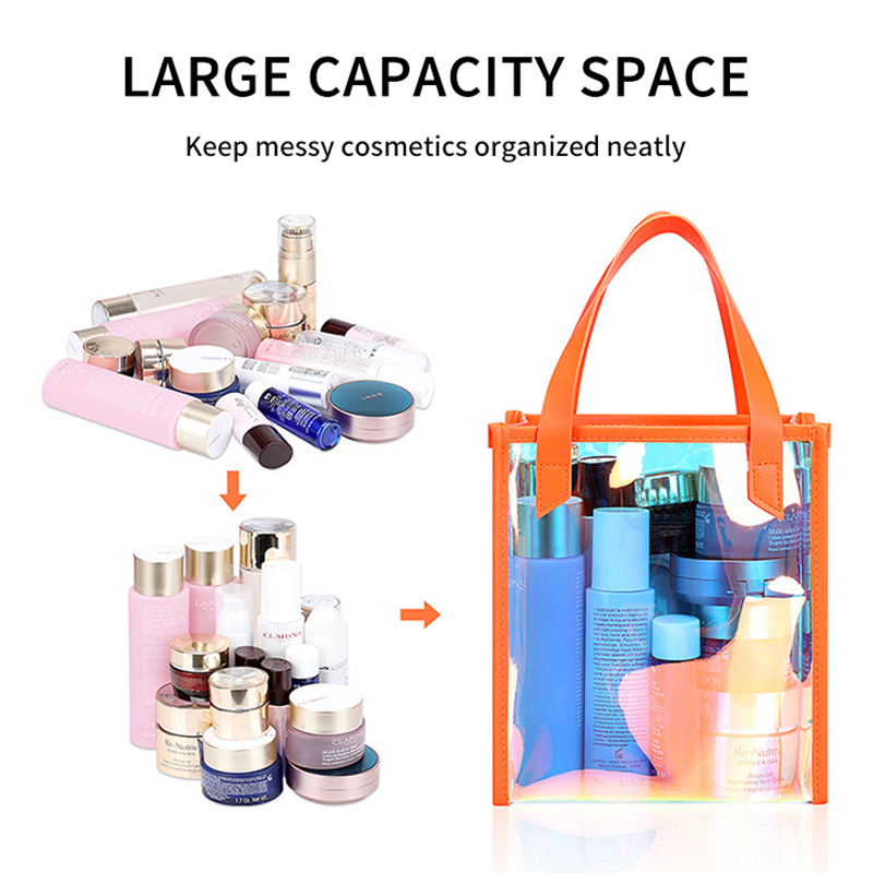 Transparent Handbag Clutch PVC Bauble Makeup Storage Bag