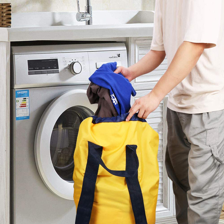 dirty clothes storage drawstring laundry washing backpack custom bag 