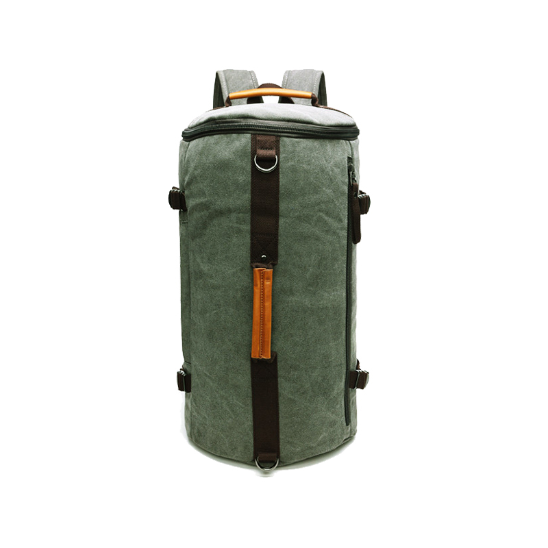boy green Canvas Backpack with zipper