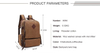 mini Khaki Canvas Backpack for laptop