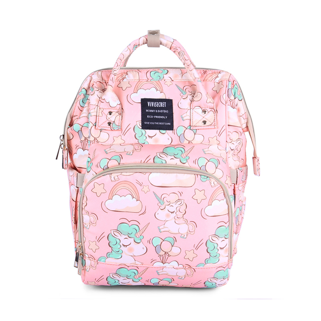Multifunction Pink Unicorn Backpack Diaper Bag For Dad