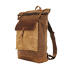 Large Genuine Leather Backpack Canvas Bag For Youth