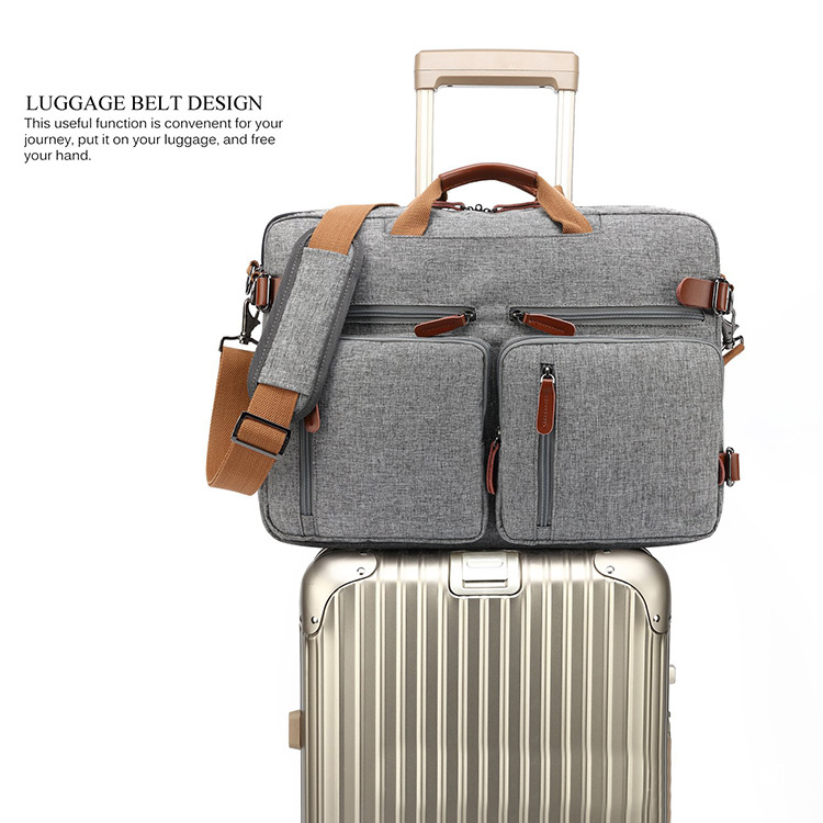 Laptop handbag convertible portable business briefcase unisex backpack