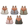 Custom travel hiking women canvas leather satchel backpack 