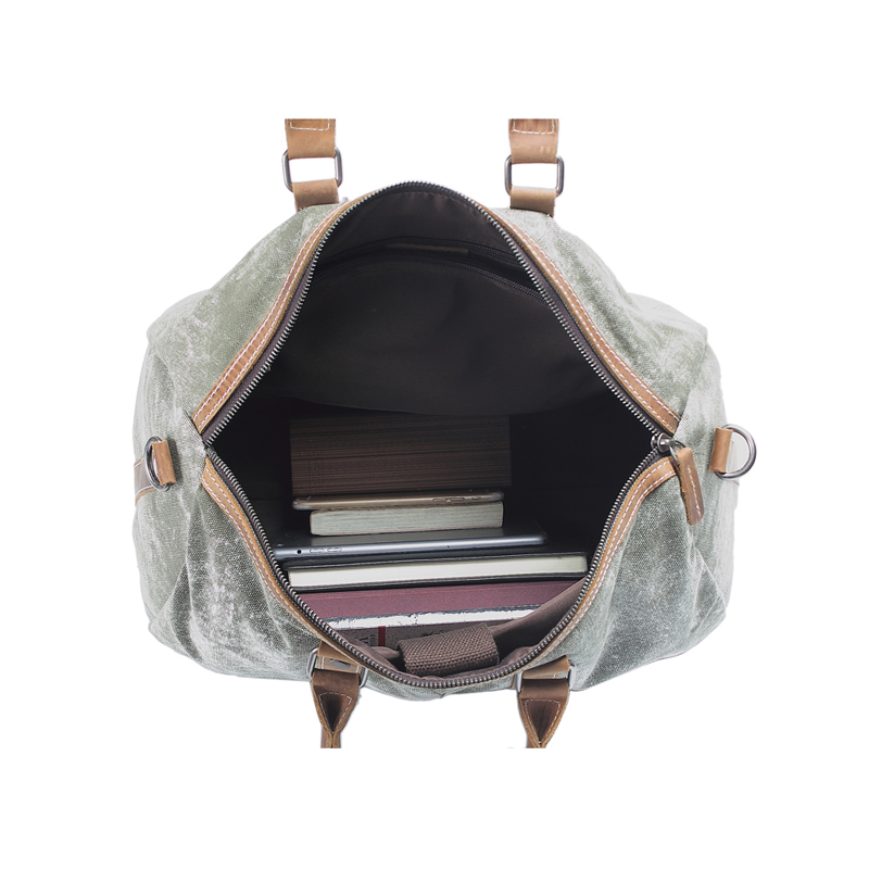 Custom canvas leather durable travel bag large handbag