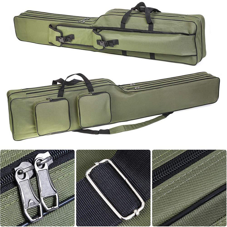 Custom rod case storage portable fishing tackle bag