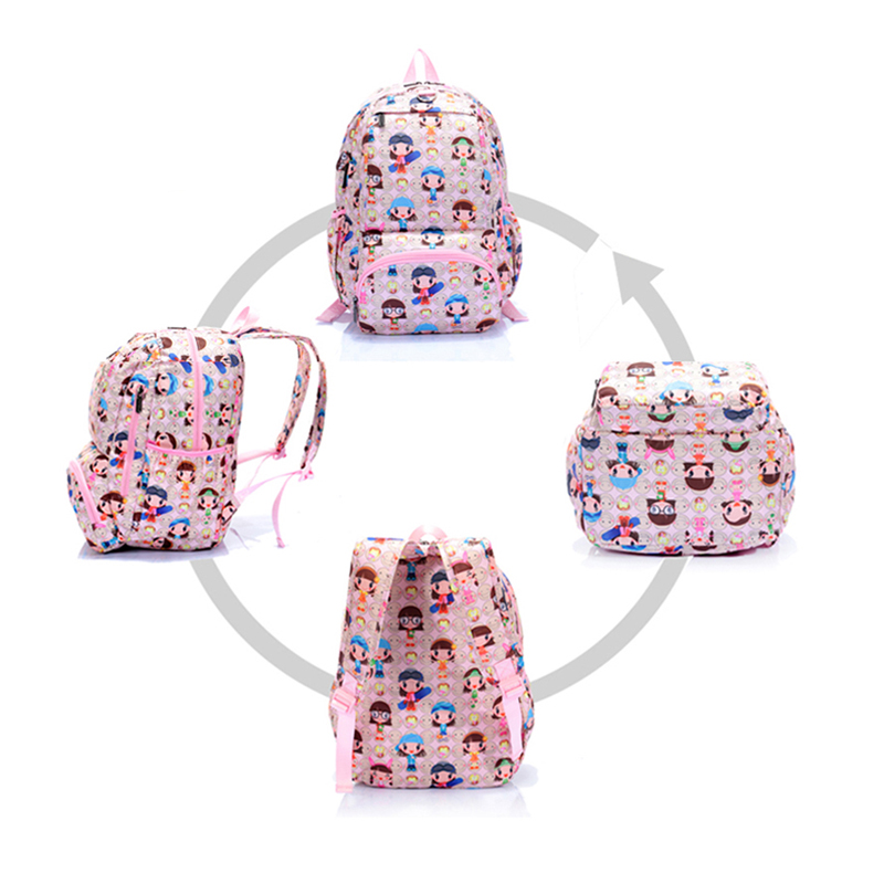 custom polyester schoolbag print kids children school backpack