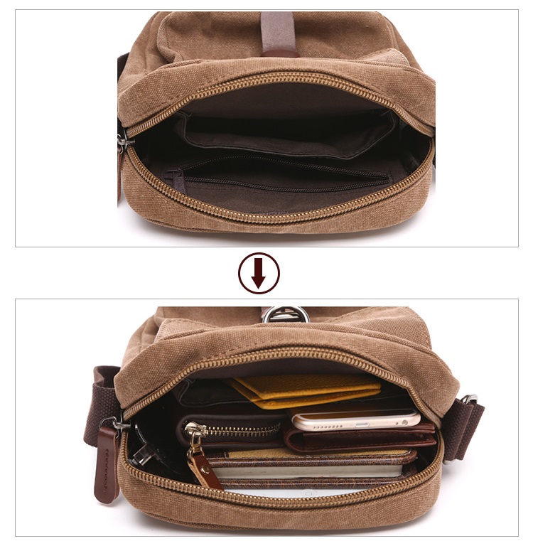 Messenger Shoulder Casual Travel Sling Side Canvas Bag