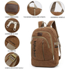 Laptop back pack unisex vintage canvas backpack bag