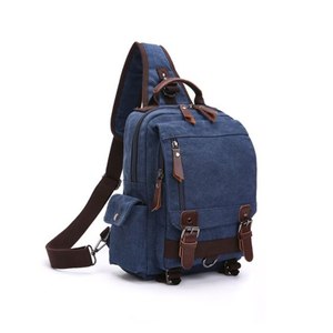 Unisex backpack sling shoulder chest canvas bag for boy