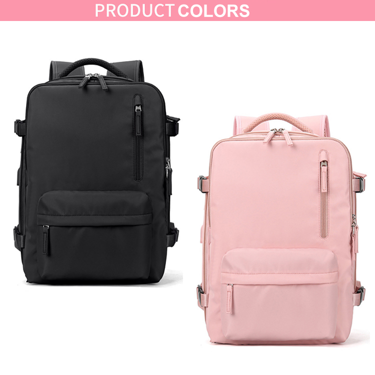 Nylon Multi-pocket Laptop Women Usb Backpack Custom Bag 