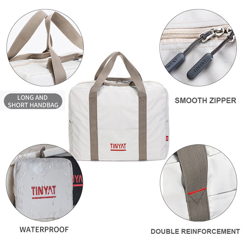 Business trip waterproof folding storage duffel custom bag