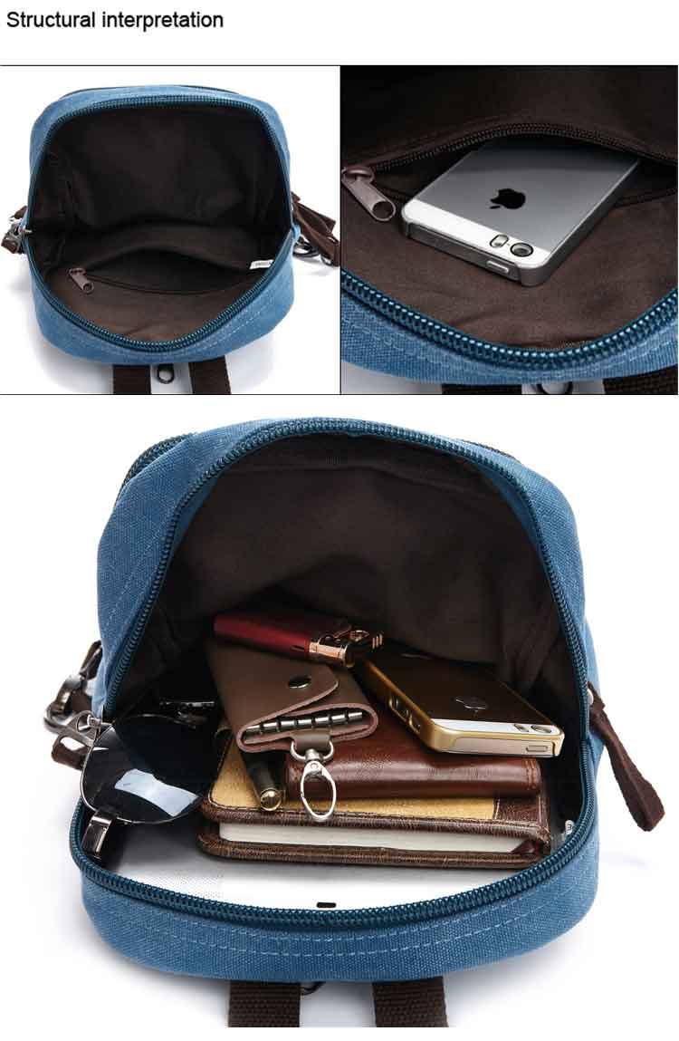 mini laptop Canvas bag backpack in winter