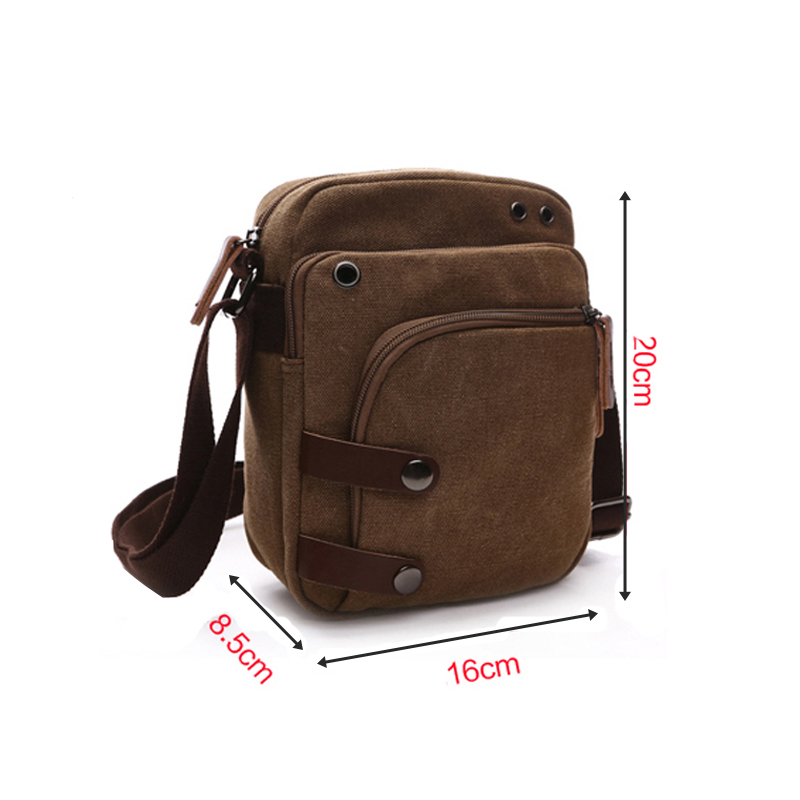 mens small messenger cross body shoulder canvas bag