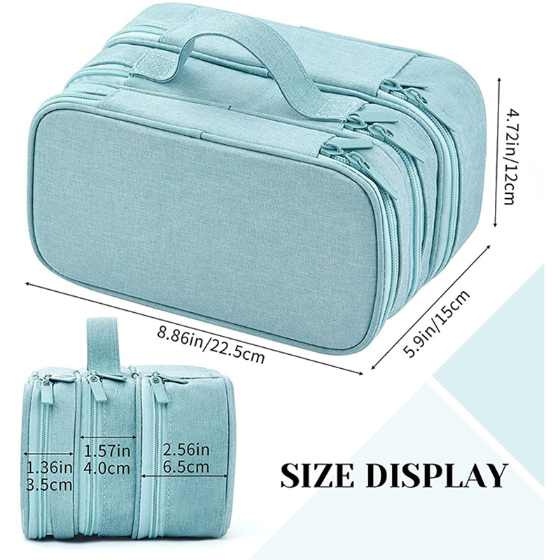 Student stationery case portable three-layer pencil storage bags