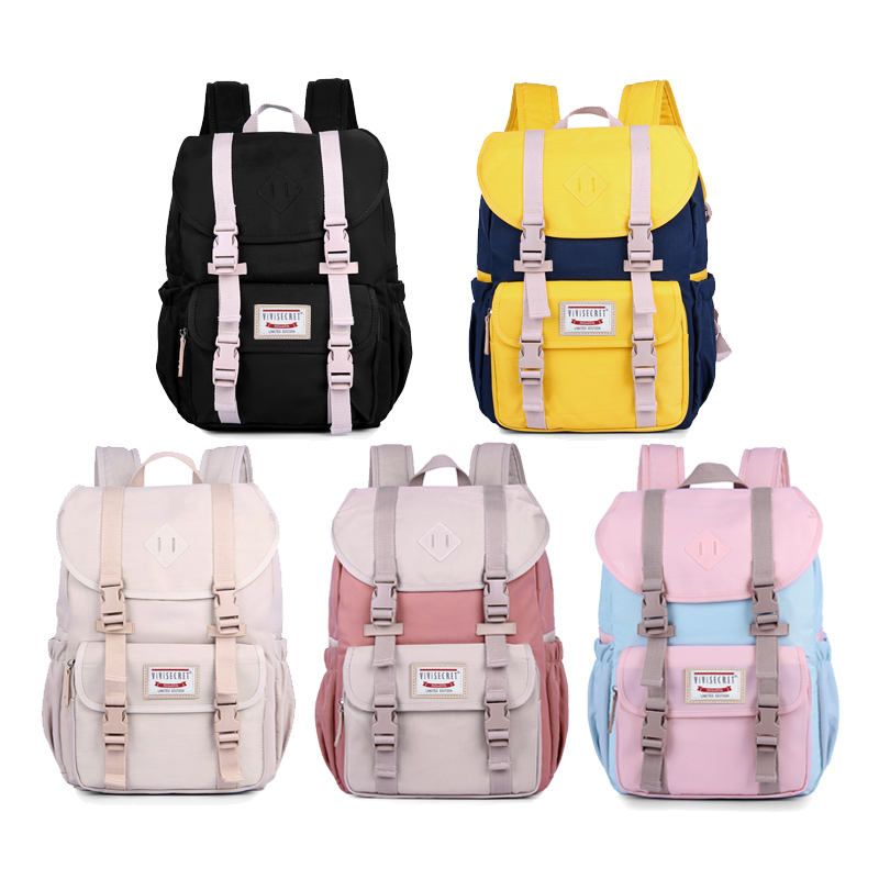 Manufacture female bagpack polyester laptop backpack custom bag 