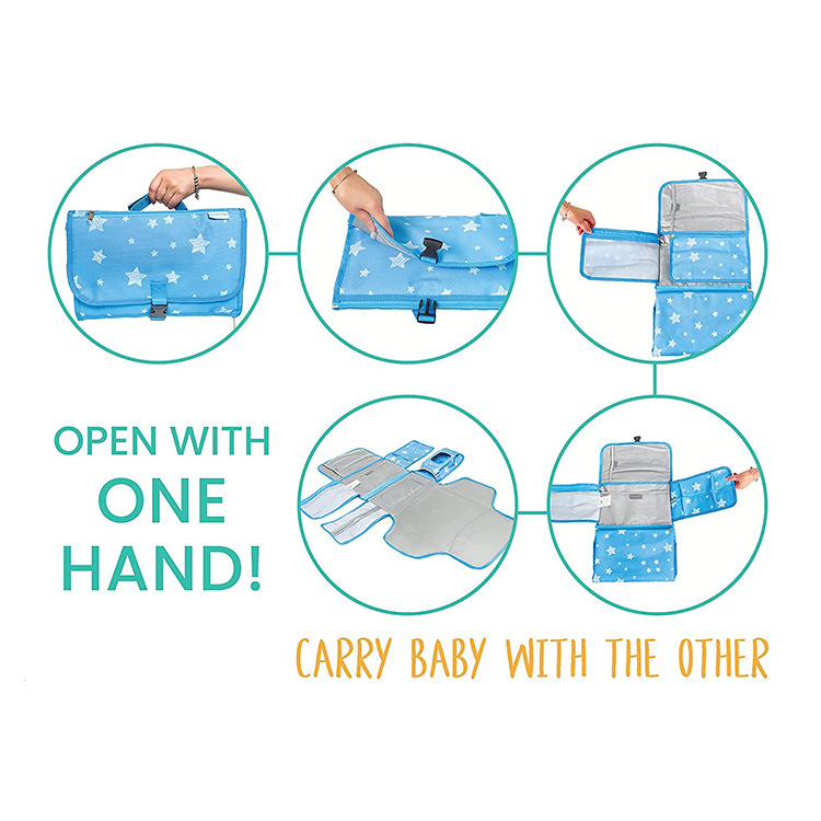Multi-Functional portable foldable waterproof baby diaper changing pads