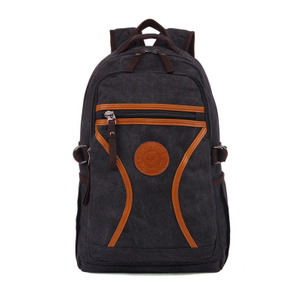 durable black Canvas Backpack for laptop