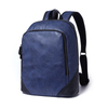 Waterproof laptop student pu leather backpack custom bag