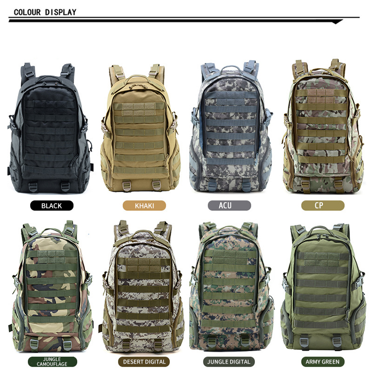 Hiking molle military tactical backpack camouflage bag 