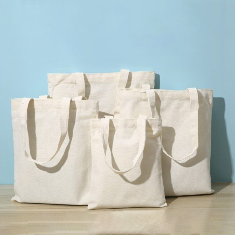 Custom Advertising Canvas Reusable Cotton Tote Shopping Bag