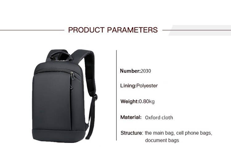 unisex anti-theft travel work usb charging laptop backpack