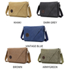  Simple cotton canvas multi-color shoulder crossbody messenger bag