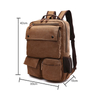 male grey Canvas Backpack with zip