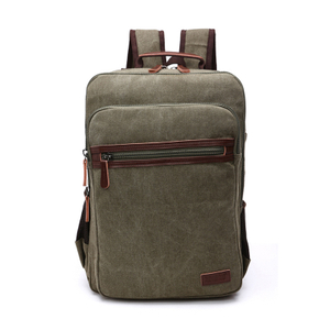 good quality green Canvas Backpack for college