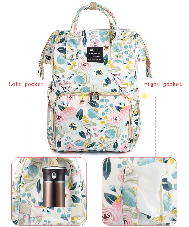 Printing Mummy Backpack Large Diaper Bag for Baby
