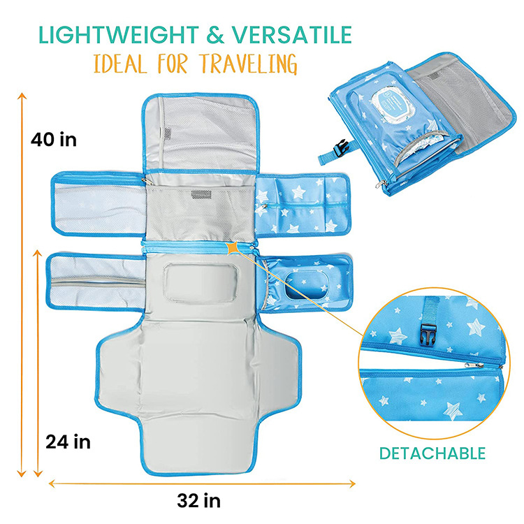 Multi-Functional portable foldable waterproof baby diaper changing pads