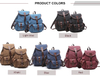 Drawsrting laptop large backpack canvas bag in winter