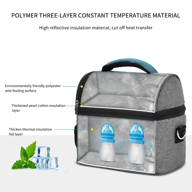 PEVA breast milk bottle insulated picnic cooler bag