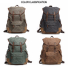 teenager school backpack canvas leather vintage bagpack for men