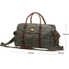 Retro leather handbags weekend travel duffel canvas bag