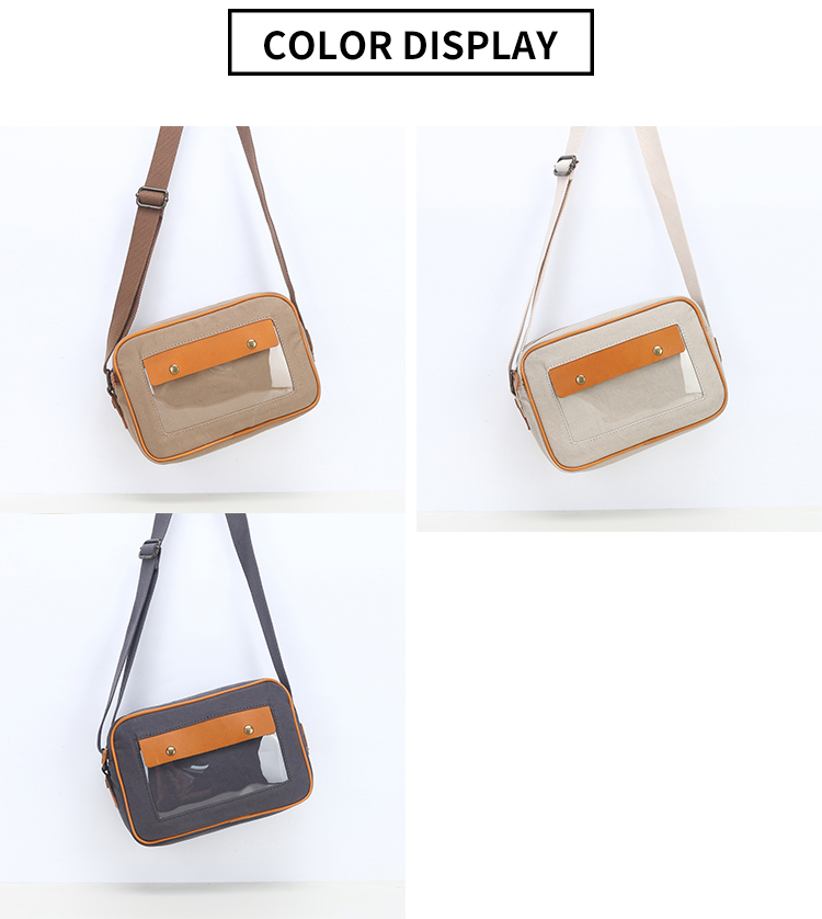 Retro canvas crossbody messenger multifunctional waterproof shoulder bag