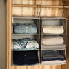 Custom detachable 3-shelf wardrobe storage underwear foldable hanging bag 