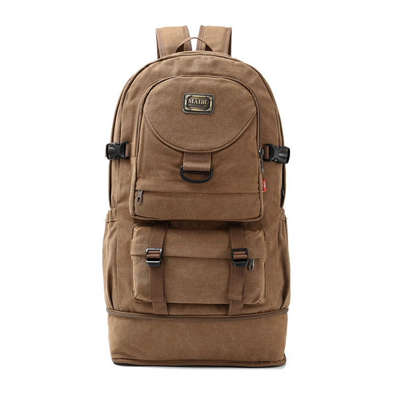 Laptop big size durable canvas fabric backpack bag