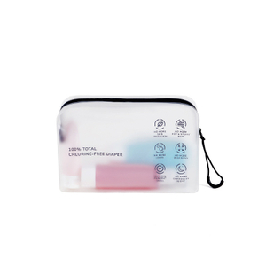 Silkprinting Custom Female Travel Transparent Cosmetic Makeup Bag