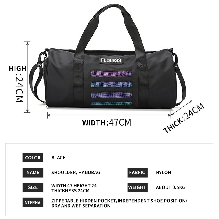 Fitness sports travel duffel swimming gym custom bag