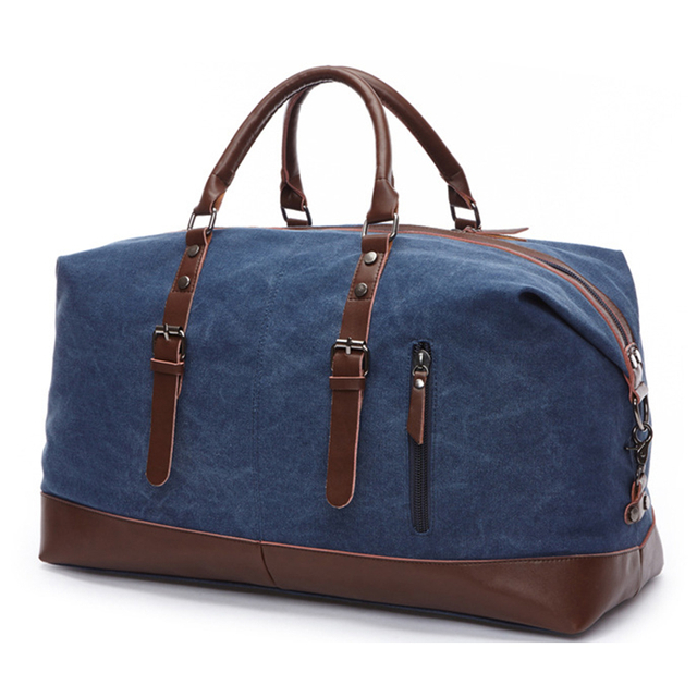 Custom weekend overnight men travel duffel canvas bag