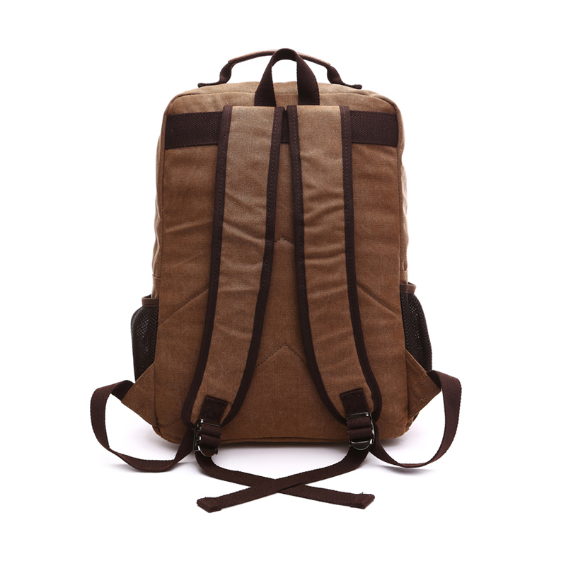 male grey Canvas Backpack with zip