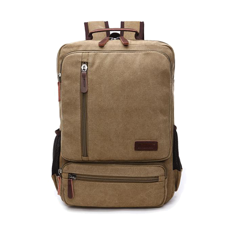 good quality Khaki Canvas Backpack For work