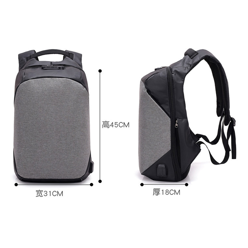 15.6 laptop custom anti theft backpack with usb