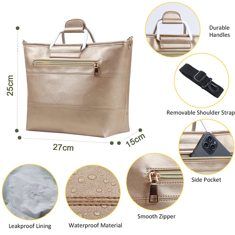Custom PU leak-proof insulated cooler lunch picnic bag