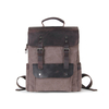 Travel Genuine Leather Backpack Canvas Bag with Zip